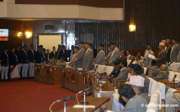 एमालेद्वारा संसद बैठक अवरुद्ध, संसदले राष्ट्रपतिलाई धन्यवाद दिन पाएन